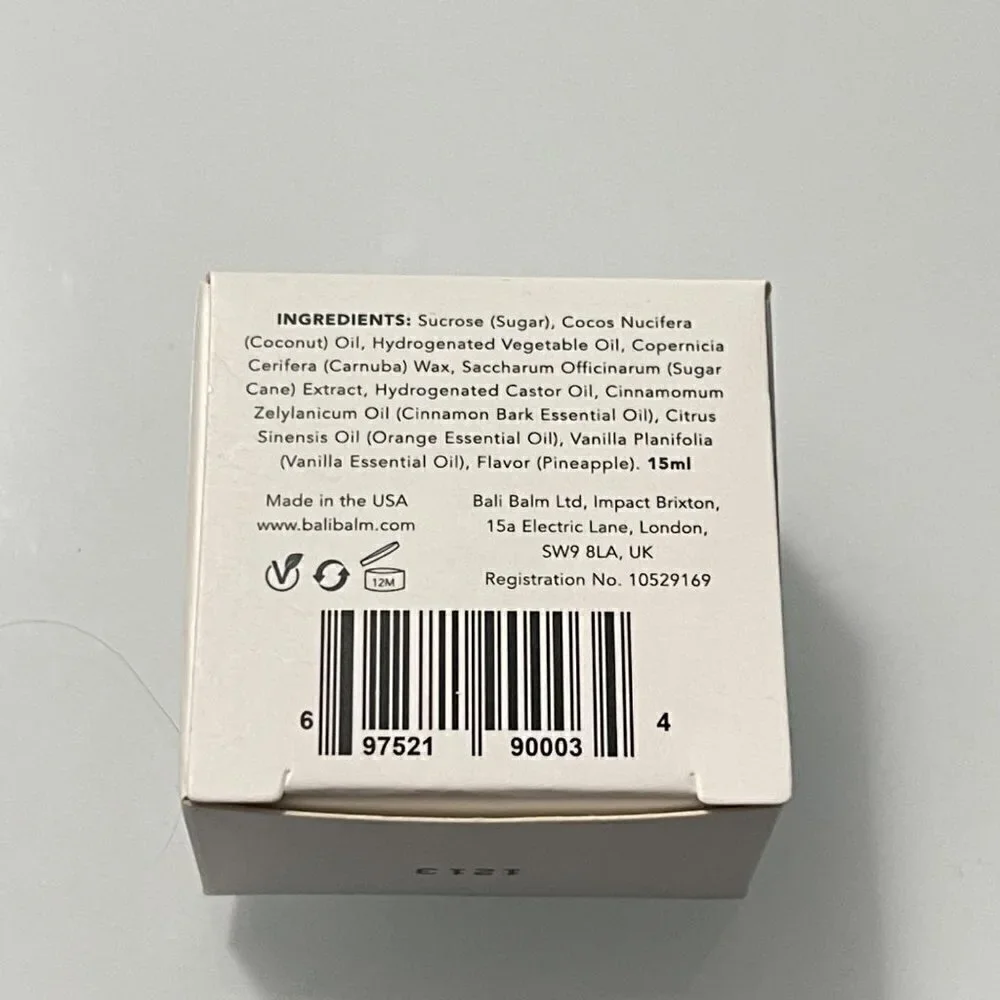 Bali Balm BNIB Indulgent Exfoliating Polishing Juicy Pineapple Sugar Lip Scrub